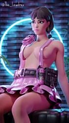 1girls 3d 9:16 animated black_eyes black_hair chic_(fortnite) fortnite lewdrex light-skinned_female looking_at_viewer medium_breasts no_panties pink_lipstick presenting presenting_pussy pussy shorter_than_10_seconds sitting skirt smirk solo spread_legs suspenders upskirt vertical_video video wink