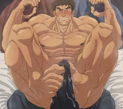 balls bara boner erection footjob gay general_vault general_volt handjob jundraws kuroinu_~kedakaki_seijo_wa_hakudaku_ni_somaru~ male male_only multiple_penises musk nude penis steaming_body steamy sweat sweating sweating_profusely sweaty vult_(kuroinu) yaoi