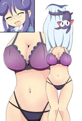 accord_sensei dress feline female glasses popoi_(puyo_puyo) purple_hair puyo_puyo puyo_puyo_fever underwear