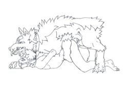 2d all_fours animated black_and_white canid canine collar doggy_style duo female female_penetrated feral feral_penetrating feral_penetrating_human from_behind_position gag gif human human_on_feral human_penetrated interspecies knot male male/female male_penetrating male_penetrating_female male_pokemon/female_human mammal mightyena nintendo open_mouth penetration pokémon_(species) pokemon pokephilia restrained sex short_playtime simple_background teeth tongue tongue_out vanillatea video_games zoophilia