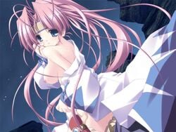 female game_cg karin_mibu pink_hair prism_ark