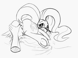 2014 anus ass ass_grab black_and_white blush cutie_mark disembodied_hand equine female feral fluttershy_(mlp) friendship_is_magic hair hand hooves long_hair lying mammal monochrome mostazathy my_little_pony pegasus pussy sweat wings