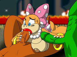 1girls 2boys :>= big_breasts bow bracelet breasts busty claws cock_worship cricket-inc eyelashes female handjob huge_breasts huge_cock koopa koopalings lipstick male mario_(series) multitasking necklace nintendo nipples pearl_necklace penis polka_dots shell smooth_skin spiked_shell spikes super_mario_world tail thegeckodemon wendy_o._koopa