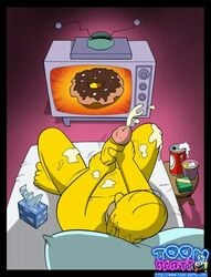 donut gooning homer_simpson male male_only masturbation solo tagme the_simpsons toon-party