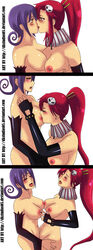 2girls blair_(soul_eater) breast_sucking breasts crossover dk_studios french_kiss kissing multiple_girls naked nipple_play nipples nude purple_hair red_hair soul_eater tagme tengen_toppa_gurren_lagann yoko_littner yuri