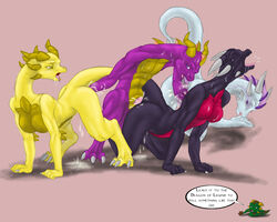 anthro breasts cynder dragon female horn male mythological_creature mythological_scalie mythology non-mammal_breasts open_mouth scalie spyro spyro_the_dragon tagme tail