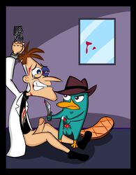 disney dr_heinz_doofenshmirtz fur gay human icykamek male male_only mammal monotreme multiple_males penis perry_the_platypus phineas_and_ferb platypus rape tagme yaoi