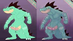 animal_genitalia animal_penis anthro balls comodo_dundee_(thedominantdragon) crocodilian feraligatr genitals herpydragon knot male male_only model_sheet nintendo penis pokémon_(species) pokemon reptile ridged_penis ring scalie solo video_games