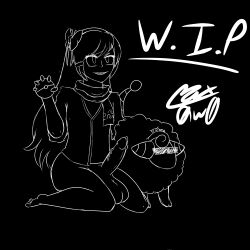 1futa big_penis black_and_white bottomless clothed clothing erection feet fluffy futa_only futanari human kneeling long_hair mareep max0w0 monochrome no_pants oc original_character partially_clothed penis pokémon_(species) pokeball pokemon self_upload sheep sketch smile solo sunglasses tail wip work_in_progress