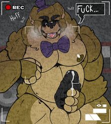 ... 1boy absurd_res animatronics anthro anthro_only anthrofied balls bear better_version_at_source big_balls big_penis black_eyes black_nose bow_tie bowtie camera camera_pov camera_view chubby english_text erect_penis erection fapping five_nights_at_freddy's fluffy fluffy_chest fredbear_(fnaf) fur furry_only golden_body golden_fur half-closed_eyes hat headgear headwear hi_res jerking jerkingoff looking_at_penis looking_down machine male male_only nipples one_eye_closed penis precum recording robot sharp_teeth smile smiling solo solo_male text the_horny_avocado tongue tongue_out top_hat two_tone_body two_tone_fur two_tone_skin white_eyes