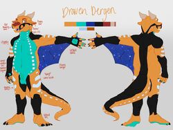 animal_genitalia anthro balls dragon draven_(dravendergen) genital_slit genitals gills hybrid male membrane_(anatomy) model_sheet mudwing_(wof) nightwing_(wof) pawpads pouncequicks scalie seawing_(wof) slightly_chubby slit solo teal_pawpads vent webbed_feet webbed_hands winged_arms wings wings_of_fire