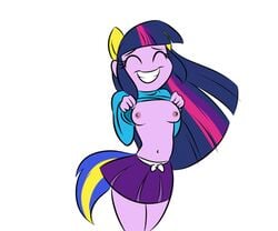 1girls animated ass big_smile breasts cheerleader_uniform closed_eyes color colored dance equestria_girls fake_animal_ears fake_tail female female_only flashing_breasts headband jumper jumper_lift my_little_pony nipples no_bra panty_shot ponut_joe shaking_breasts shaking_butt skirt small_breasts solo twilight_sparkle_(mlp) upskirt white_background