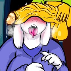 1boy 1girls anthro balls big_balls big_penis blush cant_see_the_haters cock_hungry deltarune digital_media_(artwork) female genitals goat_humanoid goat_mom grabbing_penis hi_res horny human kojoarts kris_(deltarune) lust lustful_energy male male/female milf mommy_kink naughtypaw_(artist) penis penis_on_face penis_over_eyes precum purple_clothing steamy_breath straight submissive_female testicles tongue_out toriel ttherandom tthrandom tthrandom_rp white_fur yellow_skin