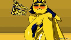 2021 animal_crossing ankha ass blush cum_in_pussy furry nintendo pussy self_upload sysop_art thighs tongue tongue_out