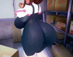 1girls 2026 3d animated ass ass_clapping ass_focus bodysuit boku_no_hero_academia brown_hair my_hero_academia no_sound tagme twerking uraraka_ochako video wily27