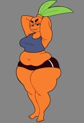 1girls 2d 2d_(artwork) :3 anthro anthro_female anthro_only armpits arms_behind_head arms_up big_ass big_belly big_butt big_hips big_thighs black_shorts blue_bra breasts chubby chubby_female clothed clothing curvaceous curvaceous_female curvy curvy_body curvy_female curvy_hips fanart female female_only freckles freckles_on_face fruit fruit_humanoid hands_behind_head looking_at_viewer orange orange_(fruit) orange_body orange_skin presenting presenting_armpit presenting_armpits ribznsfw solo solo_female standing tease teasing teasing_viewer tessa_(gmaster36) thick thick_hips thick_thighs voluptuous voluptuous_female