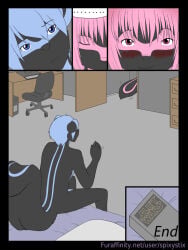 anthro bed bedroom blush brother_and_sister comic devon_(nikora_angeli) keri_(nikora_angeli) mammal nikora_angeli nude parody siblings skunk smile spix spixystix star_wars