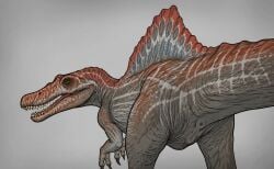 asset_87_(jurassic_park_3) carnivore dinosaur jurassic_park_(franchise) jurassic_park_3 simple_background solo spinosaurid spinosaurus_(jurassic_park_3) vagina