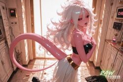 1girl ai_generated android_21 anime artist_name beautiful beauty black_sclera breasts dragon_ball dragon_ball_z ecchi female hentai hi_res high_quality high_resolution highres naked nsfw nude nude_female partially_clothed patreon_username pink_body pink_skin pussy rawdiffusion red_eyes rule34 solo stable_diffusion tail tits uncensored watermark white_hair