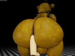 2boys anal_sex animated animatronic ass back_view bear big_ass big_butt fat_ass five_nights_at_freddy's fnaf from_behind gay golden_freddy_(fnaf) human large_penis male male/male male_only muitetul penetrable_sex_toy riding_penis robot scottgames sex sound tagme video