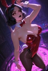 1girls ai_generated black_hair bunny_girl bunnysuit serana short_hair skyrim tagme the_elder_scrolls vampire vampire_girl