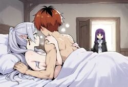 ai_generated caught caught_in_the_act fern_(sousou_no_frieren) frieren frieren_beyond_journey's_end stark_(sousou_no_frieren) tagme walk-in