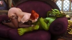1boy 1girls 3d 3d_animation animated assumi ball_fondling bent_over blowjob breasts choker deepthroat duo fellatio female fishnet_armwear fishnet_legwear fishnets goblin goblin_(warcraft) goblin_male gold_coin hairbun high_heels implied_prostitution indoors large_breasts larger_female light-skinned_female light_skin longer_than_10_seconds male nail_polish noname55 nude nude_female nude_male oral oral_penetration oral_sex pointy_ears red_hair short_video shorter_than_30_seconds size_difference smaller_male sound tied_hair video warcraft world_of_warcraft yellow_eyes