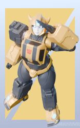 2026 3d 3d_(artwork) 3d_render autobot blue_eyes bumblebee_(transformers) cybertronian femboy male mengsk robot robot_male thick_thighs transformers yellow_body