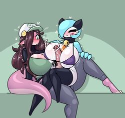 1futa 1girls circi_(yobie) duo female futa_on_female futanari gardevoir limebreaker pokémon_(species) pokemon pokemon_(species) rose_(limebreaker) tagme