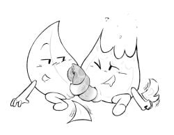 battle_for_dream_island battle_for_dream_island_again bfb bfdi bfdia firey_(bfdi) frottage genital_slit leafy_(bfdi) object_shows tentacle_penis