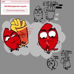 battle_for_dream_island bfdi biting_own_lip cursing evil_leafy_(bfdi) explaining fantasizing fantasy fries_(bfdi) from_behind from_behind_position from_side hairy_pussy holding_leg looking_down looking_pleasured mixed_fluids object_show object_shows on_floor on_ground one_leg_up osc precum_drip precum_on_penis precum_string precum_trail pussy pussy_ejaculation pussy_focus pussy_juice pussy_juice_drip pussy_juice_string pussy_juice_trail tentacle tentacle_in_pussy tentacle_penetration tentacle_sex thought thought_balloon thought_bubble thought_bubbles thought_cloud thoughts thrust_lines thrusting_forward thrusting_hips thrusting_into_ass thrusting_into_pussy unshaved_pussy unusual_genitalia veins_on_dick veiny_penis
