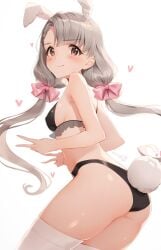1girls ass bikini grey_hair hisakawa_nagi idolmaster idolmaster_cinderella_girls kinako_(shiratama_mochi) solo swimsuit