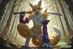1girl ai_generated anime artist_name beautiful beauty big_breasts blush breasts digimon digimon_(species) ecchi female fur furry hentai hi_res high_quality high_resolution highres naked nsfw nude nude_female partially_clothed patreon_username paws pussy rawdiffusion renamon renamon_(digimon) rule34 solo stable_diffusion tits uncensored watermark yellow_fur