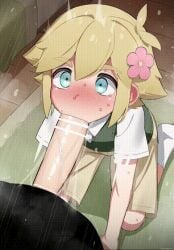 2boys animated basil_(omori) blonde_hair blowjob blue_eyes blush clothed clothed_male clothing crying crying_male crying_while_penetrated crying_with_eyes_open deepthroat femboy femboy_focus femboy_penetrated gay gay_blowjob gay_male gay_sex girly girly_boy light-skinned_male light_skin loop looping_animation male male/male male_focus male_only male_penetrated male_penetrating male_penetrating_male mizumizuni omori on_knees tagme x-ray