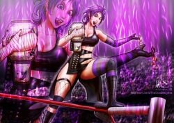 1female 1girls 2023 artist_logo artist_name artist_signature blacksigma championship_belt cleavage clothed clothed_female clothes clothing crowd crowd_watching digital_art digital_drawing digital_drawing_(artwork) digital_media digital_media_(artwork) digital_painting_(artwork) female female_focus female_human female_only female_solo looking_at_viewer nipple_bulge nipples original original_character patreon patreon_exclusive patreon_logo patreon_url patreon_username purple_eyes purple_eyes_female purple_hair purple_hair_female red_ropes shiny shiny_body shiny_breasts shiny_clothes shiny_hair shiny_skin shiny_thighs skimpy skimpy_clothes solo solo_female solo_focus story story_at_source story_in_description thigh_gap thigh_highs thighhighs thighs watermark wrestle_angels wrestler wrestling wrestling_boots wrestling_outfit wrestling_ring
