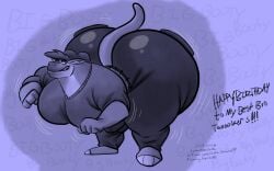 anthro bent_over big_ass big_ass_(male) big_butt furry huge_ass huge_butt lynnsdarkside wide_hips