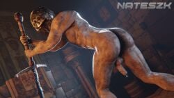 3d 3d_model ass ass_focus balls bubble_butt chest_hair dead_by_daylight dirty hairy hairy_ass hairy_male helmet knight knight_armor knight_helmet male nateswashorny penis solo solo_male tagme the_knight_(dead_by_daylight)