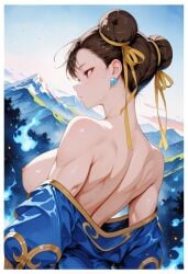 1girls ai_generated areolae big_breasts breasts chun-li female female_only nipples street_fighter tagme