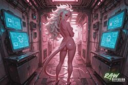 1girl ai_generated android_21 anime artist_name beautiful beauty black_sclera breasts dragon_ball dragon_ball_z ecchi female hentai hi_res high_quality high_resolution highres naked nsfw nude nude_female partially_clothed patreon_username pink_body pink_skin pussy rawdiffusion red_eyes rule34 solo stable_diffusion tail tits uncensored watermark white_hair