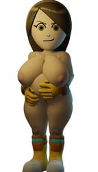 1girls 3d big_breasts blender brown_hair fat female female_only green_eyes heyits_aaron looking_at_viewer mii mii_gunner mii_gunner_(smash_ultimate) mob_face nah nintendo partially_clothed pinup pregnant solo solo_female solo_focus super_smash_bros. super_smash_bros._ultimate yellow_skin