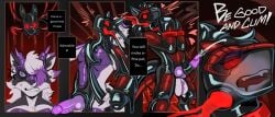 7:3 animate_inanimate anthro balls bodily_fluids canid canine canis cum domestic_dog dragon duo ejaculation english_text forced genital_fluids genitals handsomewaifu hi_res humanoid husky hybrid hypnosis intersex intersex/male knot latex latex_creature living_clothing living_latex male mammal mind_control mythological_creature mythological_scalie mythology nordic_sled_dog penis scalie spitz surprised takeover text transformation zayl