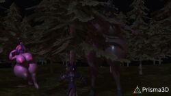 agetha_(kaaatie) big_breasts dangerous_forest fundamental_paper_education nameless_werewolf_(kaaatie) skary_(kaaatie)