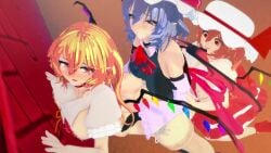 1futa 2girls 3d 3d_animation bat_wings blonde_hair crystal_wings cyan_hair flandre_scarlet futa_on_female futanari huge_ass huge_breasts incest longer_than_10_seconds mode_create09 red_eyes remilia_scarlet sex sisters tagme thick_thighs thighhighs thighs touhou vampire vampire_girl video