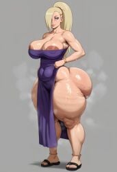 1girl 1girls ai_generated anklet areolae ass big_ass big_breasts big_butt blonde_hair bottom_heavy breasts breedable breedable_hips bubble_ass bubble_butt cellulite curvaceous curvy curvy_figure dress fat_ass feet female flip_flops front_view hips ino_yamanaka musk musk_clouds naruto naruto_(series) oiled oiled_skin pawg pawg_build perfect_ass phat_ass ponytail purple_dress sagging_breasts sexy sexy_ass sexy_body sexy_female slut slutty_dress slutty_female sweat taiga20 thicc thicc_ass thicc_thighs thick thick_ass thick_thighs voluptuous voluptuous_female wet wide_ass yamanaka_ino