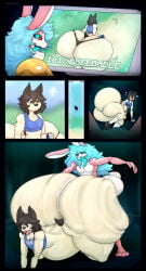 2boys abducted abduction alien alien_humanoid big_ass big_butt big_penis black_hair blue_shirt bunny_ears fat_ass huge_ass huge_butt huge_cock light_blue_hair male male/male male_only male_penetrated male_penetrating male_penetrating_male nicolaowo orgasm orgasm_face red_body silverjes1 socks sticking_out_tongue tail thong tiny_tail
