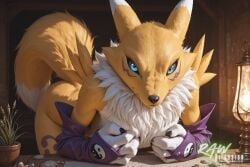 1girl ai_generated anime artist_name beautiful beauty big_breasts blush breasts digimon digimon_(species) ecchi female fur furry hentai hi_res high_quality high_resolution highres naked nsfw nude nude_female partially_clothed patreon_username paws pussy rawdiffusion renamon renamon_(digimon) rule34 solo stable_diffusion tits uncensored watermark yellow_fur