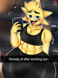 abs big_penis bulge femboy fortnite fortnite:_battle_royale gay gym hips midriff musk selfie sunspot_(fortnite) sweat sweatdrop thick_thighs thighs vash_art work workout_clothes