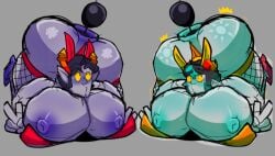 alien anal_beads anal_masturbation bara blushing_profusely bunny_ears bunnysuit draconicprince_(artist) fishnet_stockings fishnets gape gay geimen_jiznet hiveswap homestuck homestuck_troll huge_ass huge_breasts huge_pecs jokbun_cremur objectification original_character tagme teal_hair yaoi