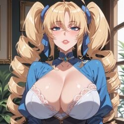 aged_up ai_generated anime anime_style gener-ai high_school_dxd large_breasts milf milfification promotional_art ravel_phenex