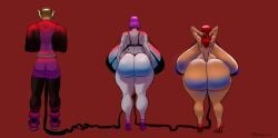 beast_boy blueberry_inflation boobs_bigger_than_head bubble_butt curvy female jigglywiggly raven_(dc) starfire teen_titans